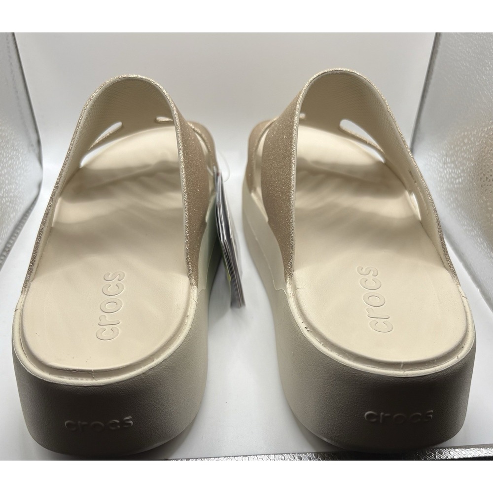 CROCS Women's Getaway Glitter Platform H Strap Sandals Size 11 Stucco NWT -1563 - Picture 4 of 8